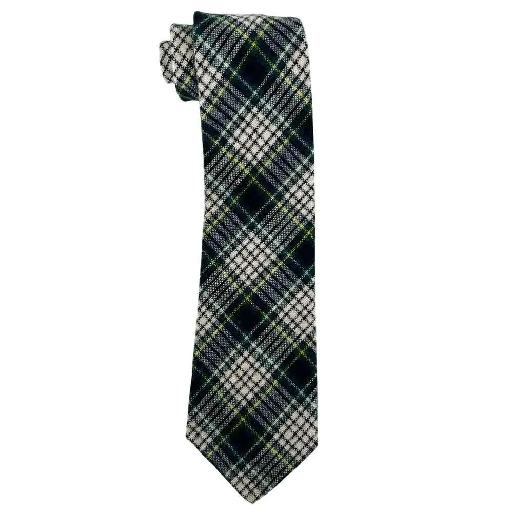70s plaid wool neck tie Golden Clasp Prince Consort 1970s vintage